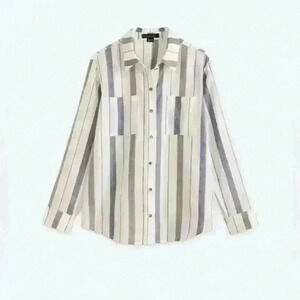 Sanctuary Holi Boyfriend Shirt in Off-White - Size XXL (NWT)